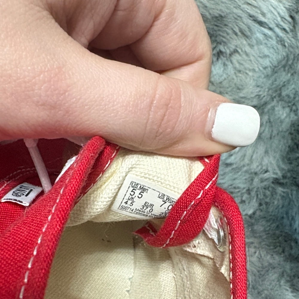 Vans Red Athletic Shoes for Women - Picture 5 of 5